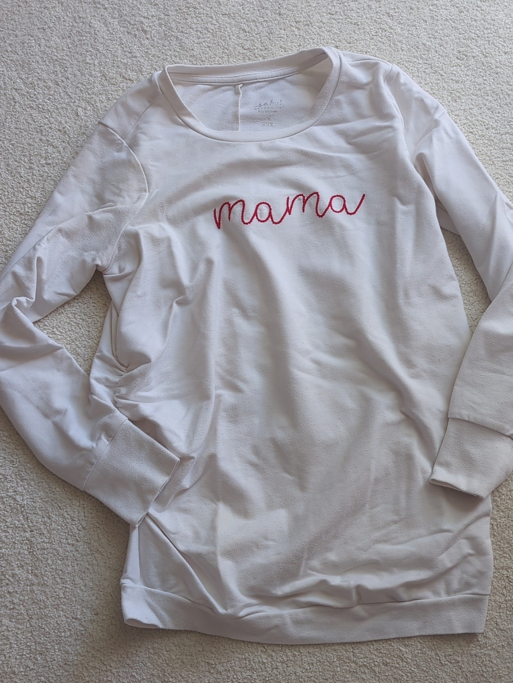 3 For $30. Maternity Sweatshirt with Red 'mama' Embroidery